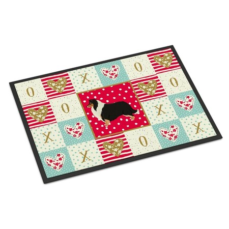 Carolines Treasures 24 x 36 in. Collie Love Indoor or Outdoor Mat CK5922JMAT